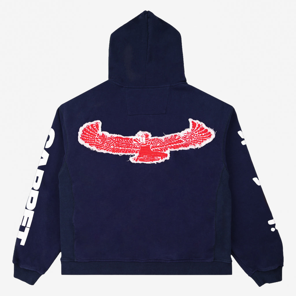 Carpet Company Goddess Navy Zip Hooded Sweatshirt