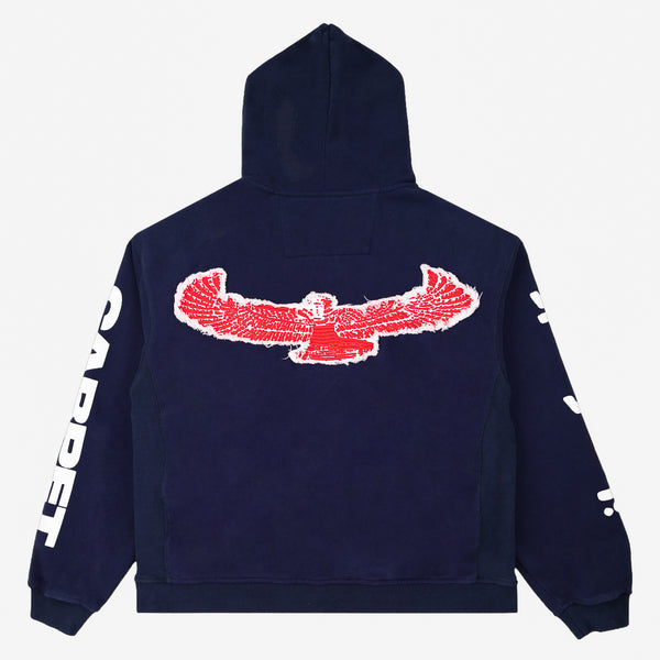 Carpet Company - Goddess Zip Hooded Sweatshirt - Navy
