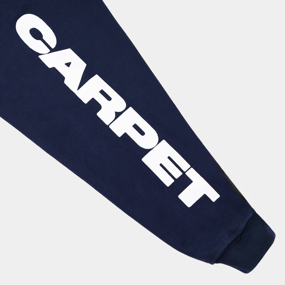 Carpet Company Goddess Navy Zip Hooded Sweatshirt Sleeve Print