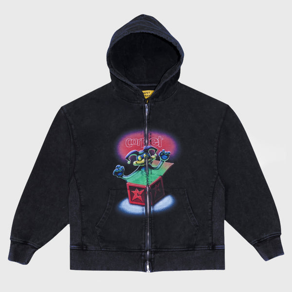 Carpet Company - Jack Hooded Zip Sweatshirt - Black