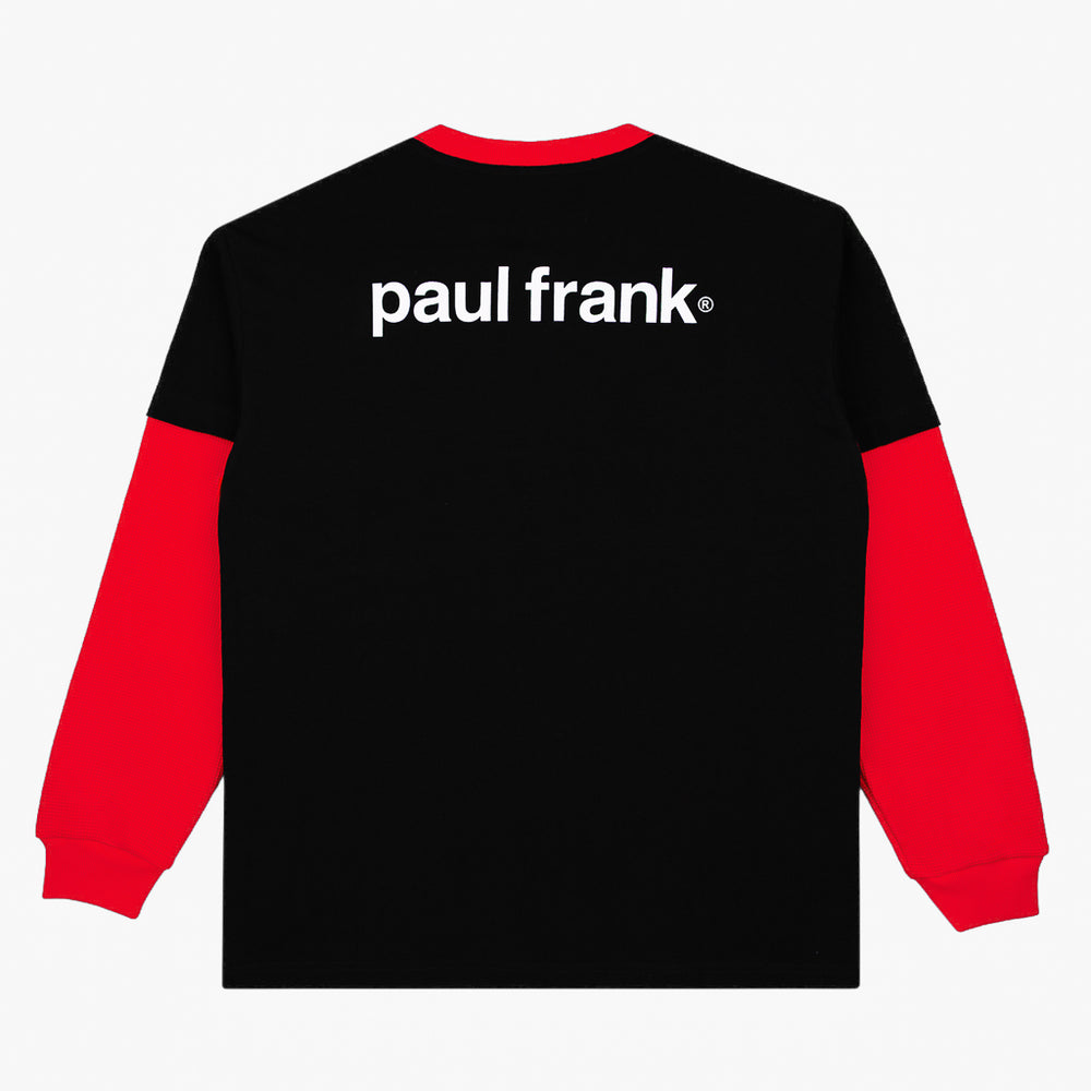 Carpet Company - Paul Frank Devil Julius Long Sleeve T-Shirt - Black / Red