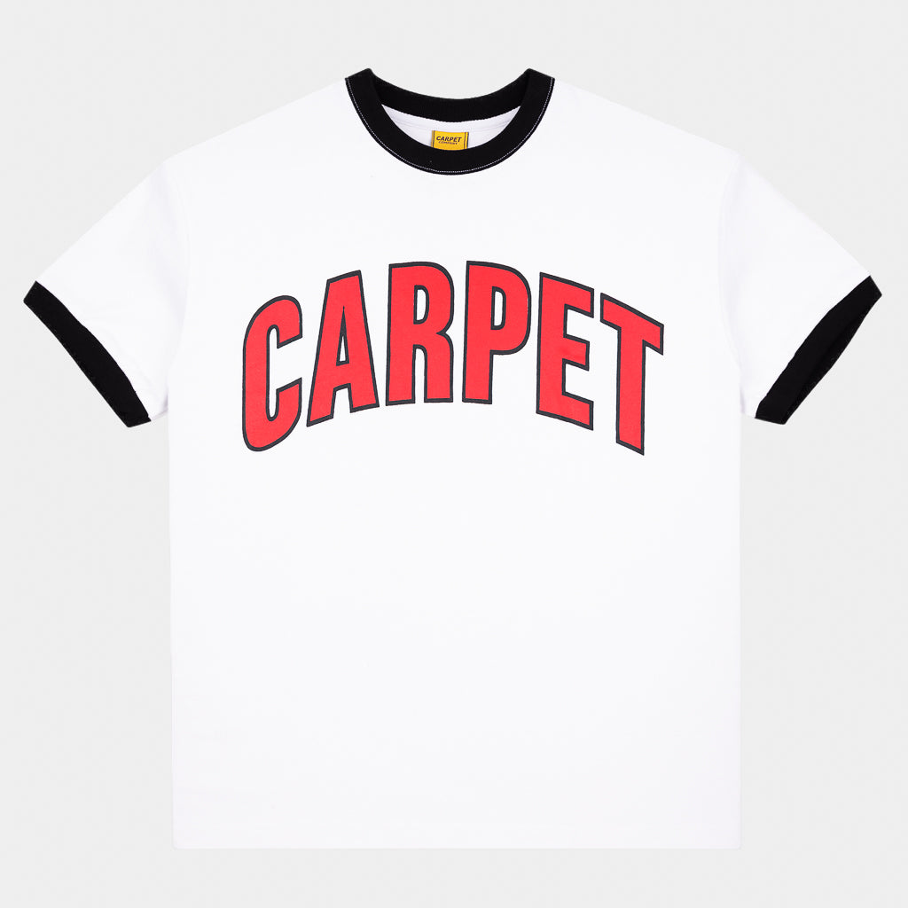 Carpet Company Varsity White And Black Ringer T-Shirt