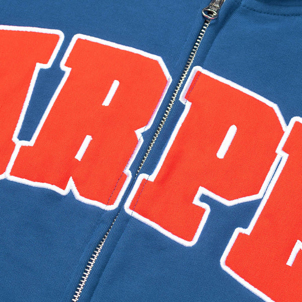Carpet Company - Varsity Zip Hooded Sweatshirt - Blue