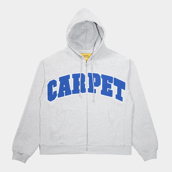 Carpet Company - Varsity Zip Hooded Sweatshirt - Grey
