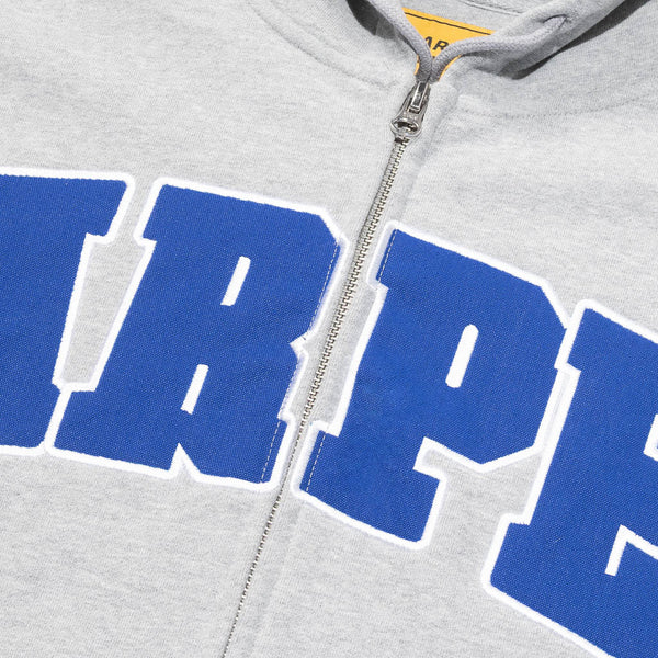 Carpet Company - Varsity Zip Hooded Sweatshirt - Grey