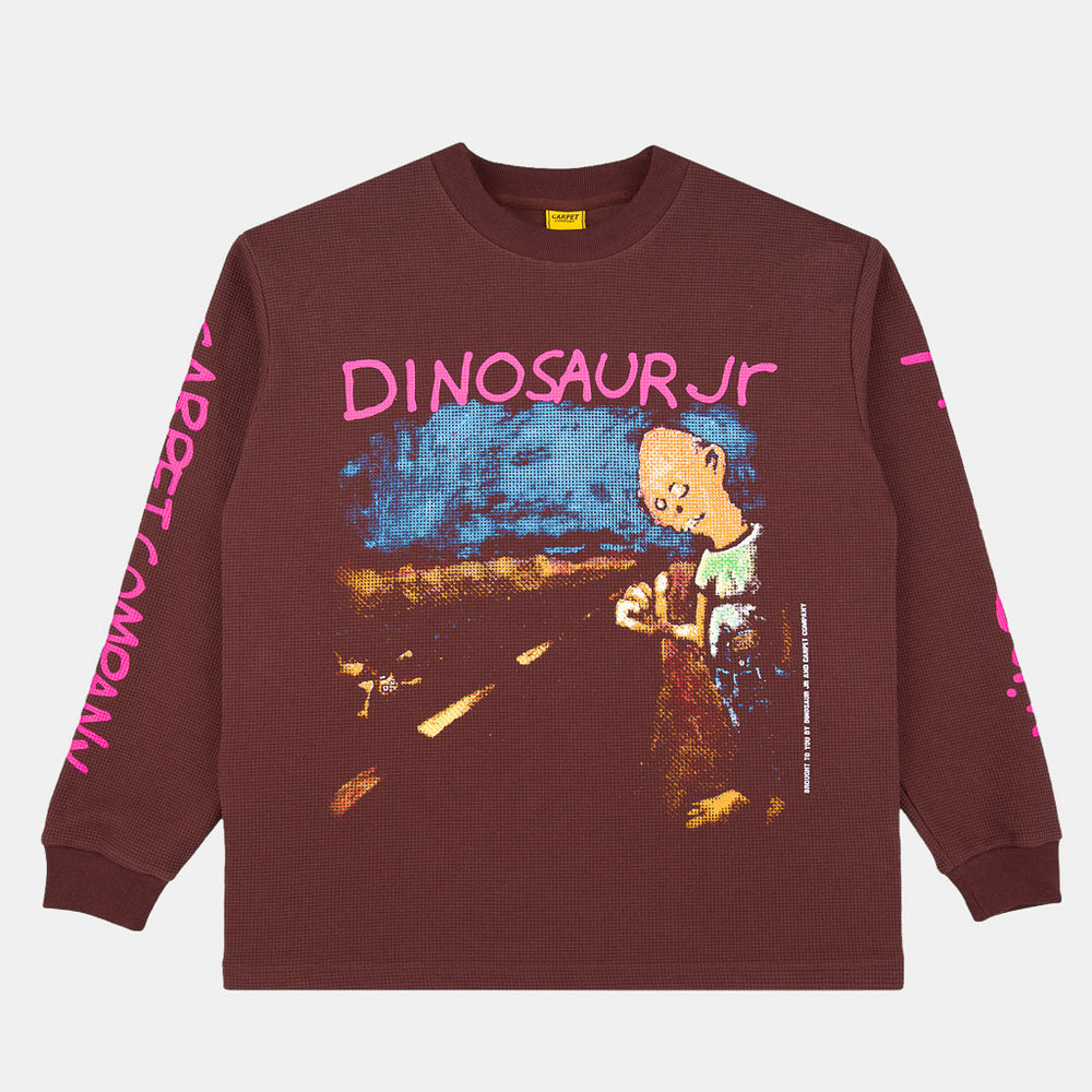 Carpet Company - Where You Been Thermal Long Sleeve Top- Brown