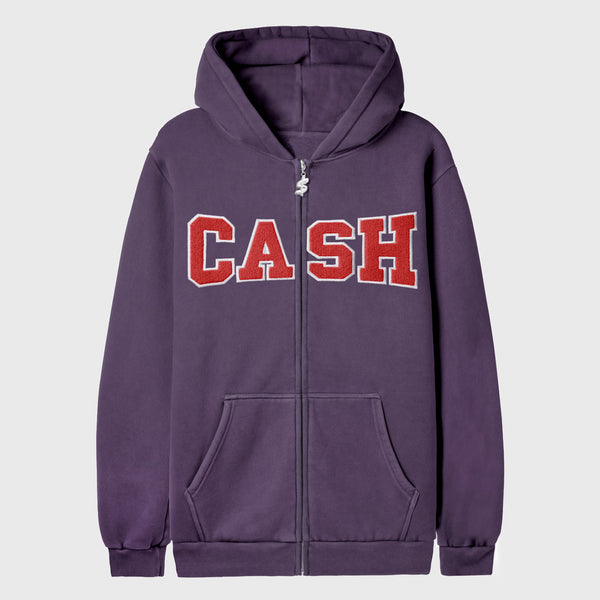 Cash Only - Campus Zip-Thru Hooded Sweatshirt - Dusk