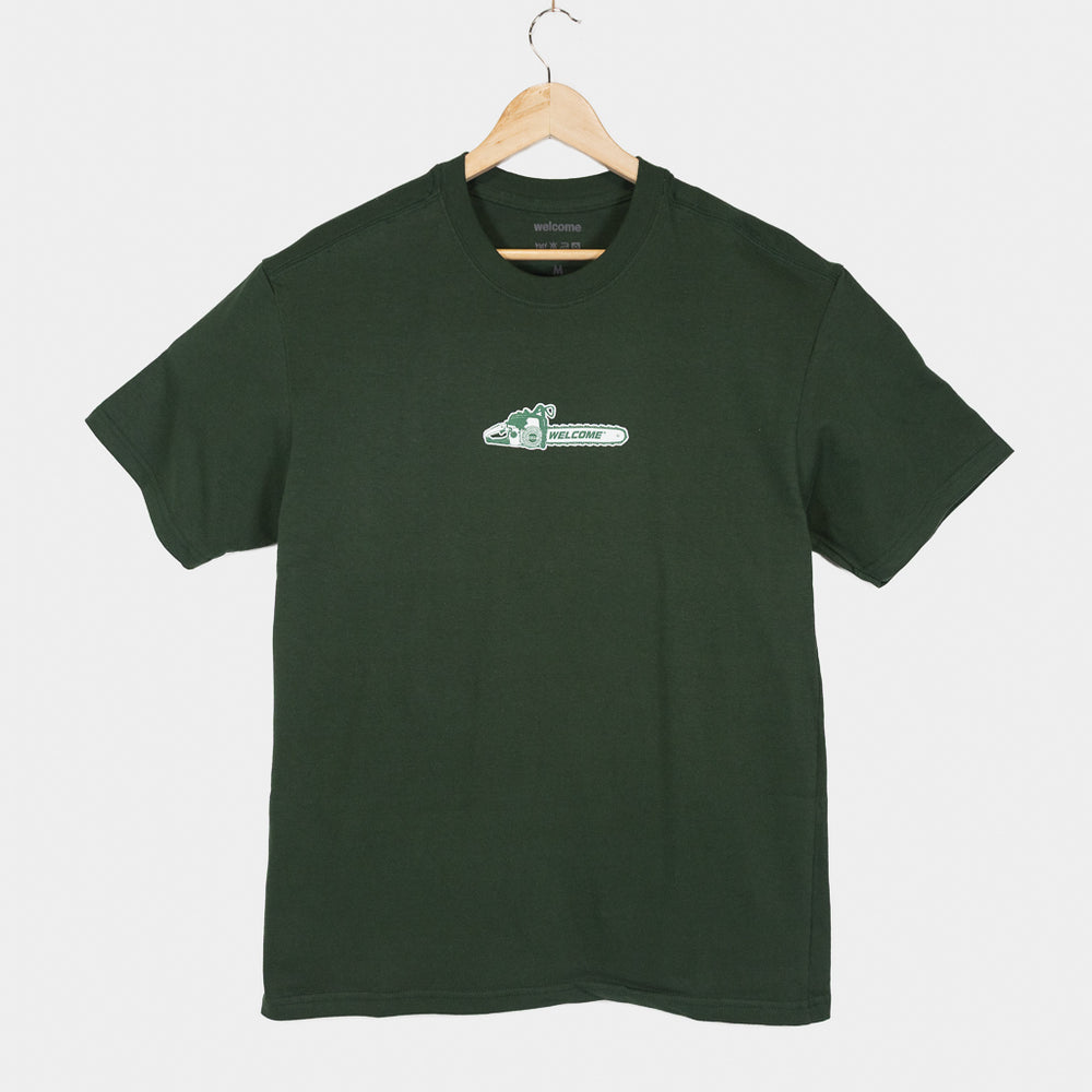 Welcome Skate Store Chainsaw Forest Green T-Shirt