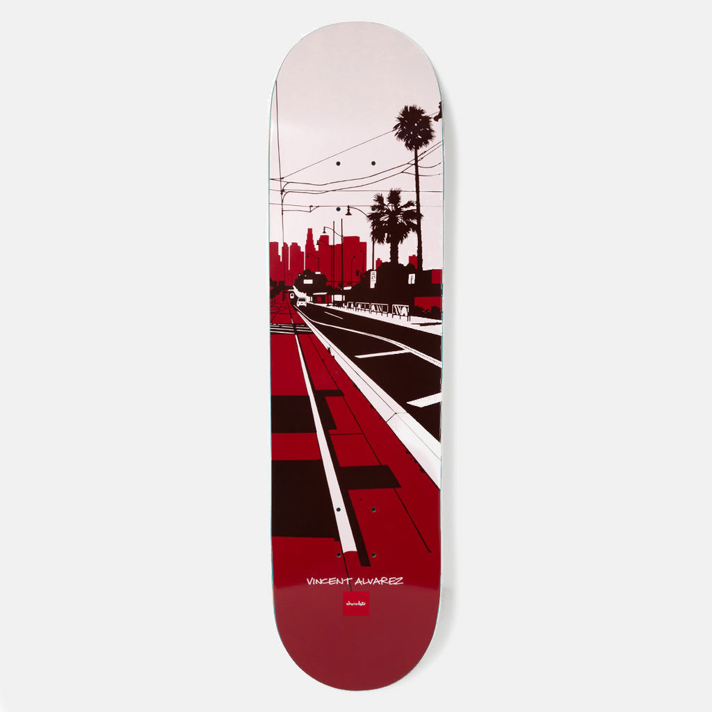 Chocolate Skateboards - 8.25" Vincent Alvarez Evan Hecox City ('23) Skateboard Deck - Red