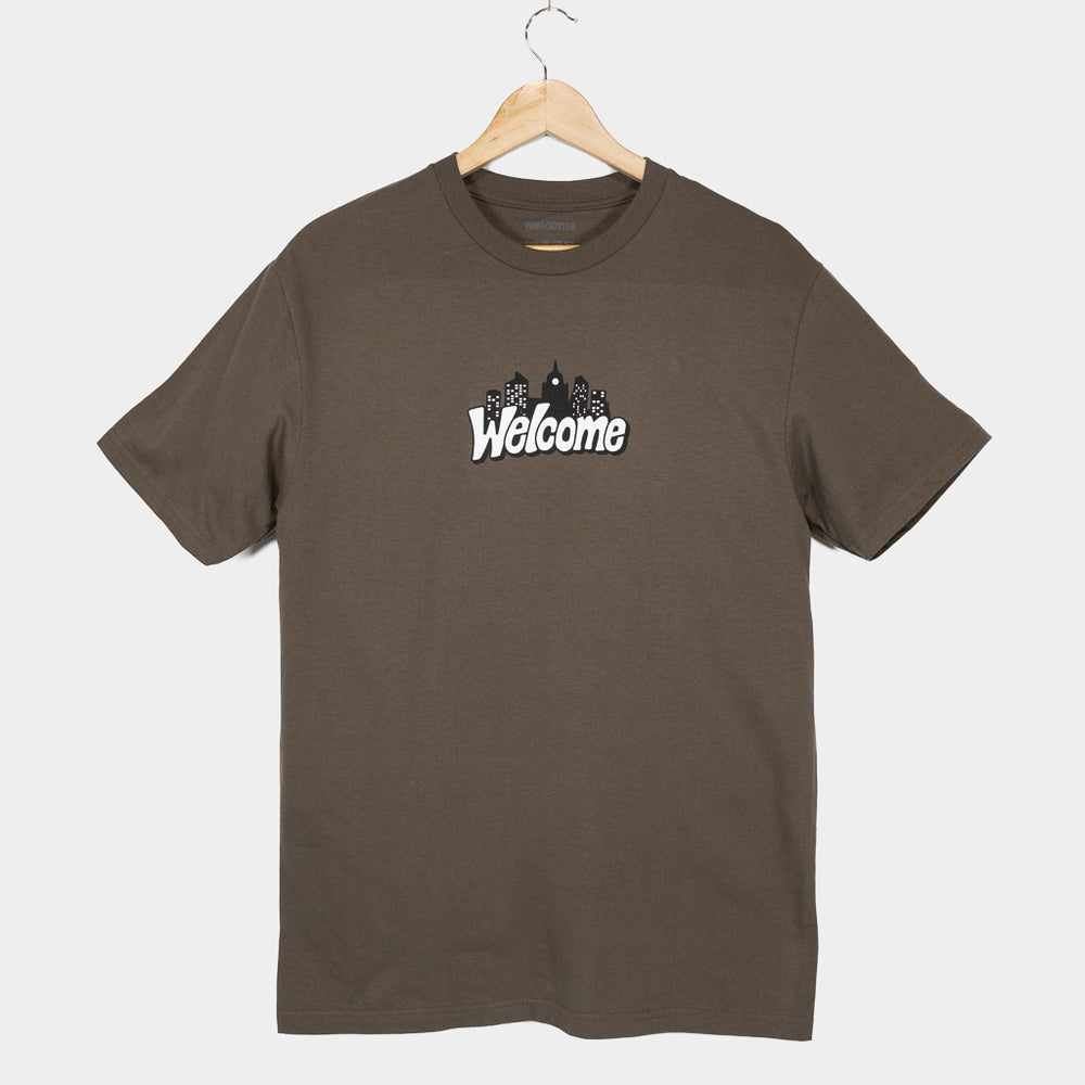 Welcome Skate Store City Olive Green T-Shirt