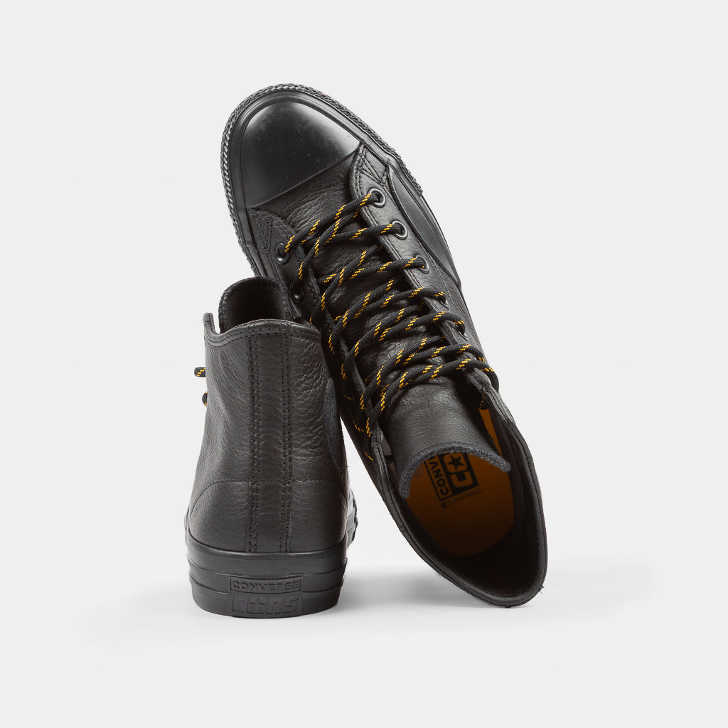 Converse Cons Black Leather CTAS Hi Pro Skate Shoes
