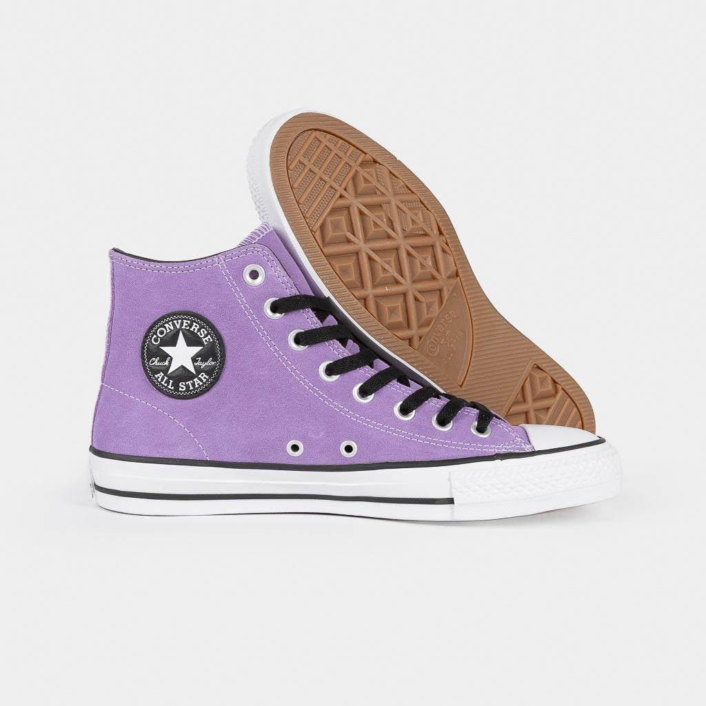 Converse Cons Lilac Suede CTAS Hi Pro Skate Shoes