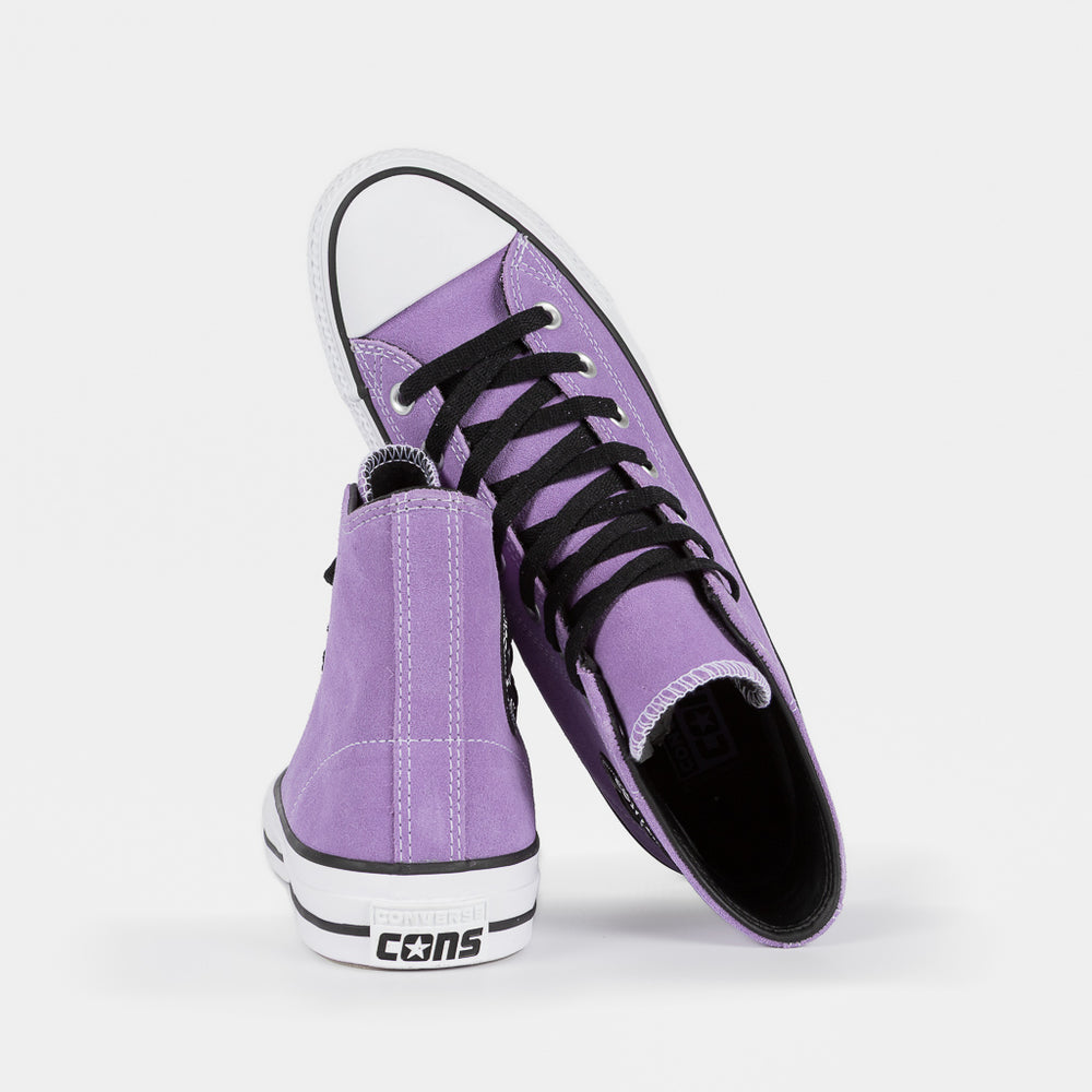 Converse Cons Lilac Suede CTAS Hi Pro Skate Shoes