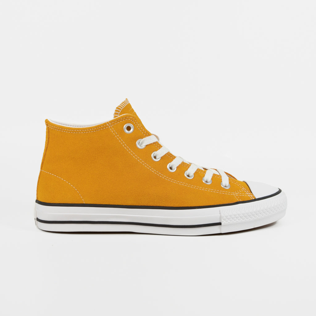 Converse Cons Sunflower Yellow Brown Suede CTAS Mid Pro Shoes