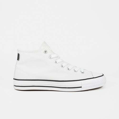 Converse Cons - CTAS Mid Pro Shoes - White / White / Black