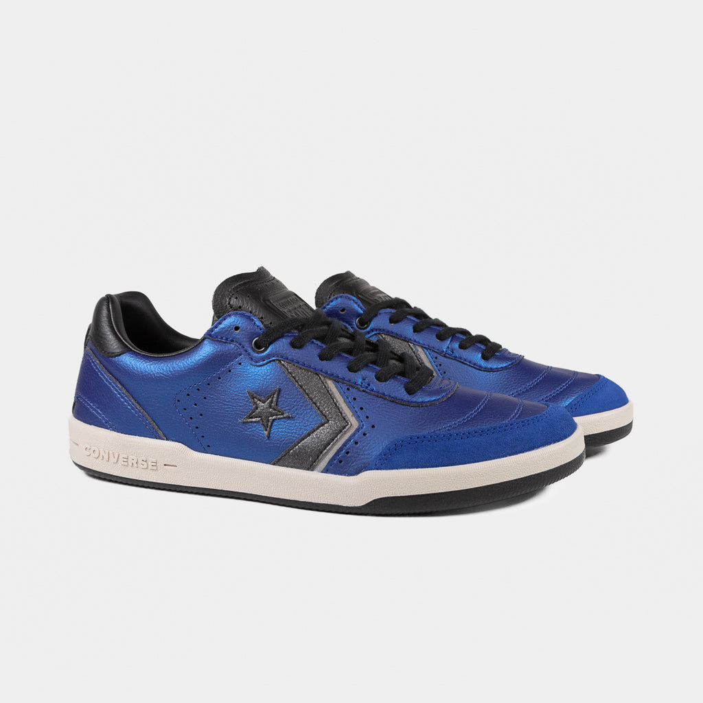 Converse Cons Shiny Blue Leather Louie Lopez 2 OX Shoes