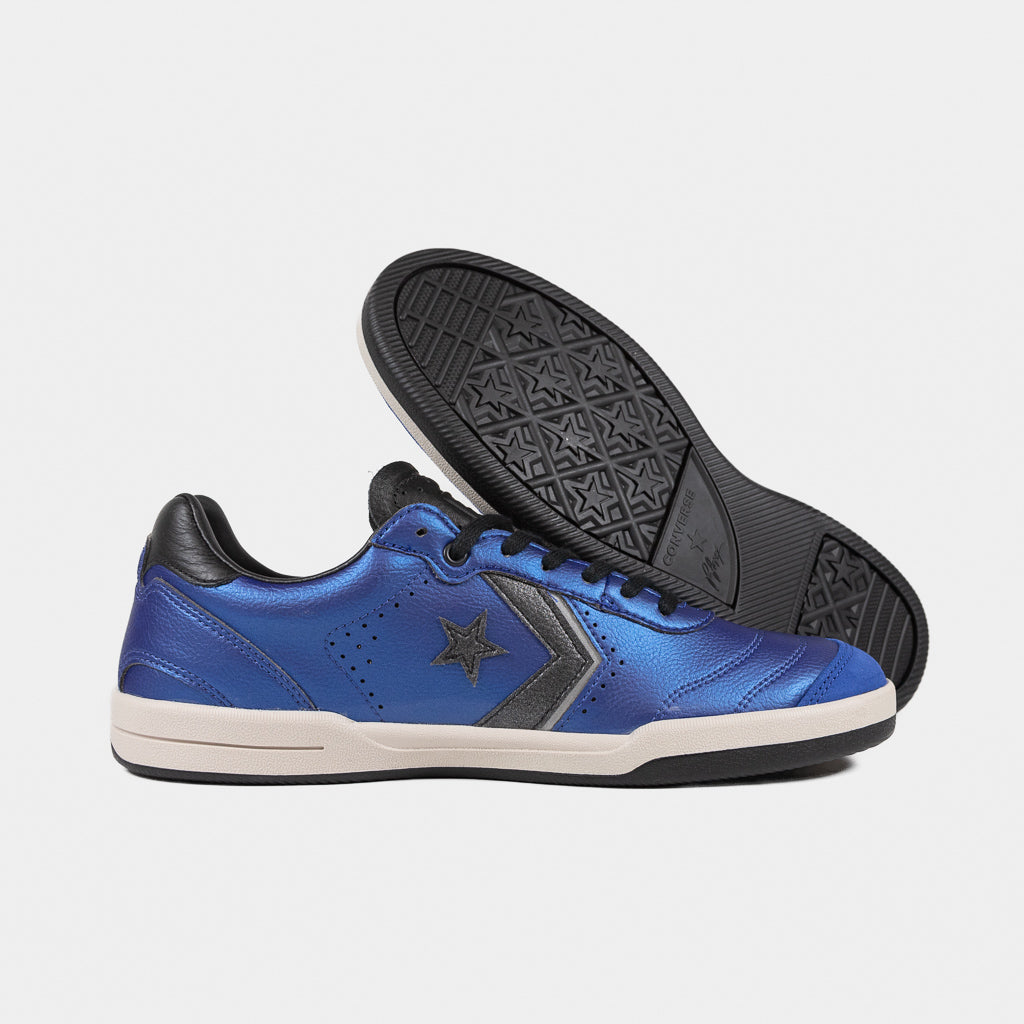 Converse Cons Shiny Blue Leather Louie Lopez 2 OX Shoes