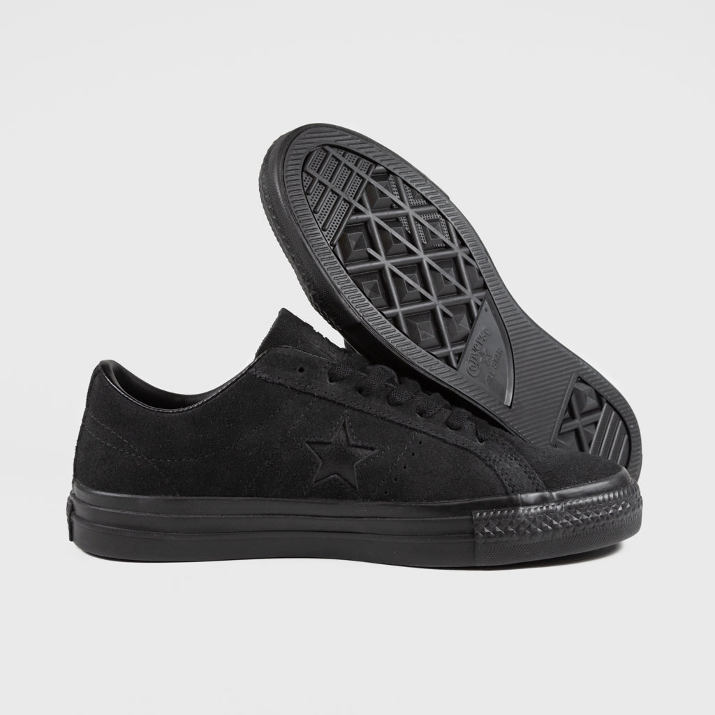 Converse Cons - One Star Pro OX Shoes - Black / Black / Black