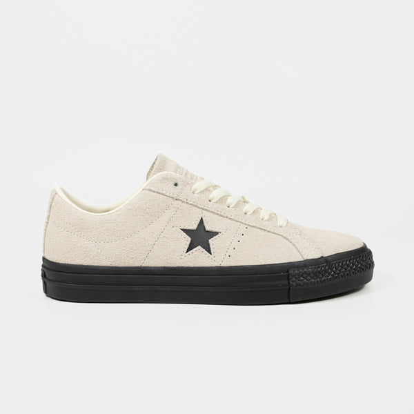 Converse Cons -  One Star Pro Ox Shoes - Egret / Egret / Black