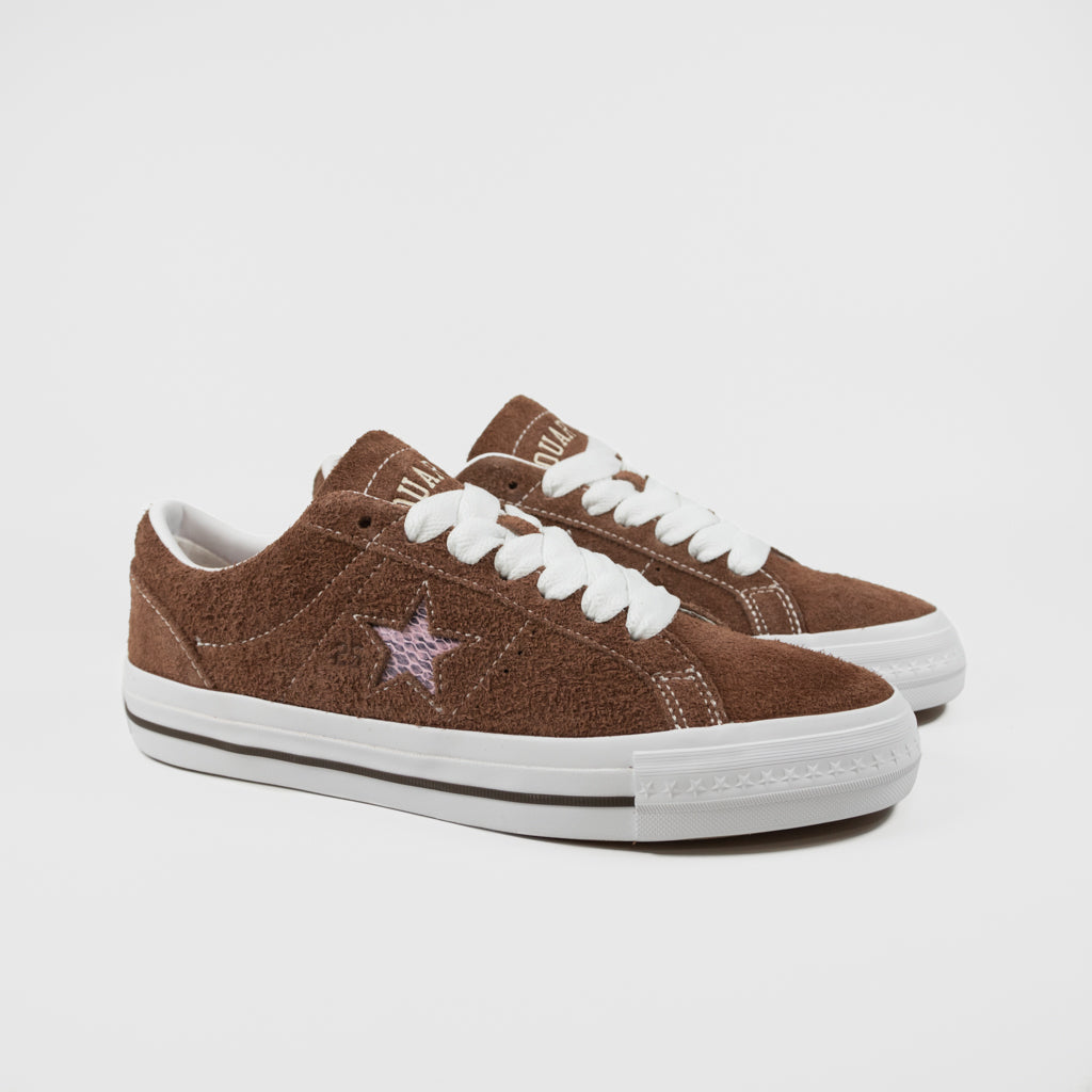 Converse Cons Quarter Snacks Dark Clove Brown One Star Pro Shoes
