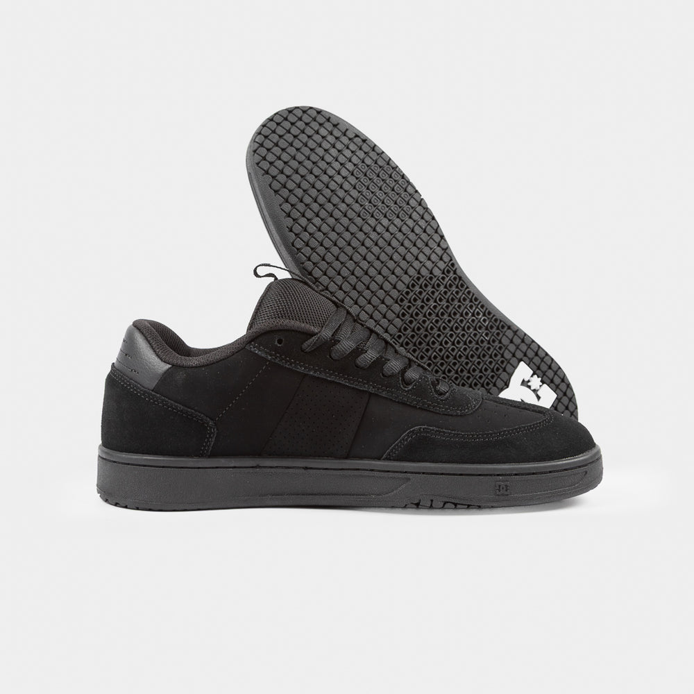 DC Shoes All Black Nubuck and Suede Astrix S Skate Shoes