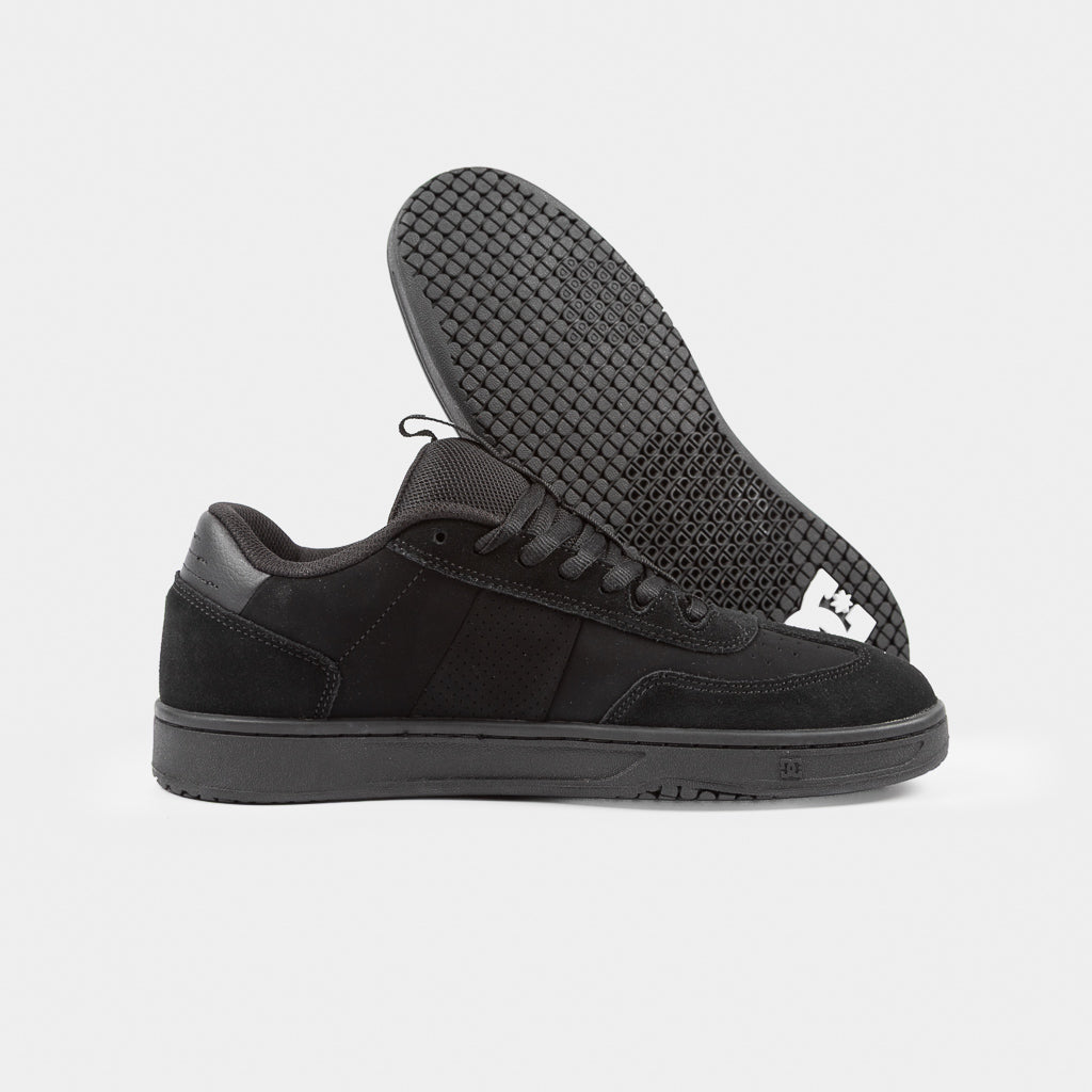 DC Shoes All Black Nubuck and Suede Astrix S Skate Shoes