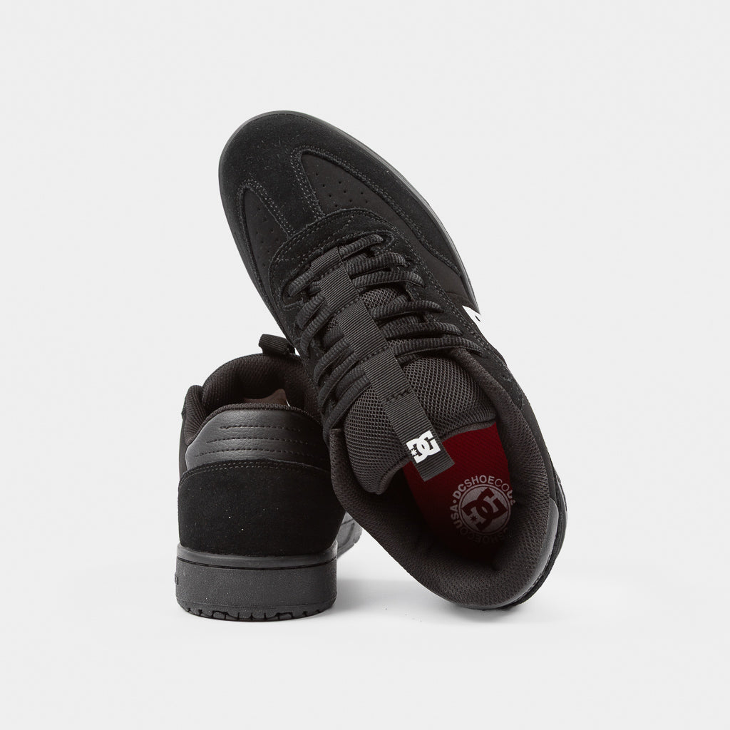 DC Shoes All Black Nubuck and Suede Astrix S Skate Shoes