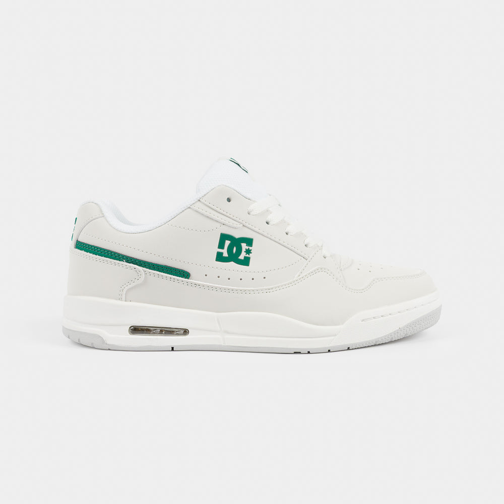 White And Green Nubuck DC Jeare Skate Shoes