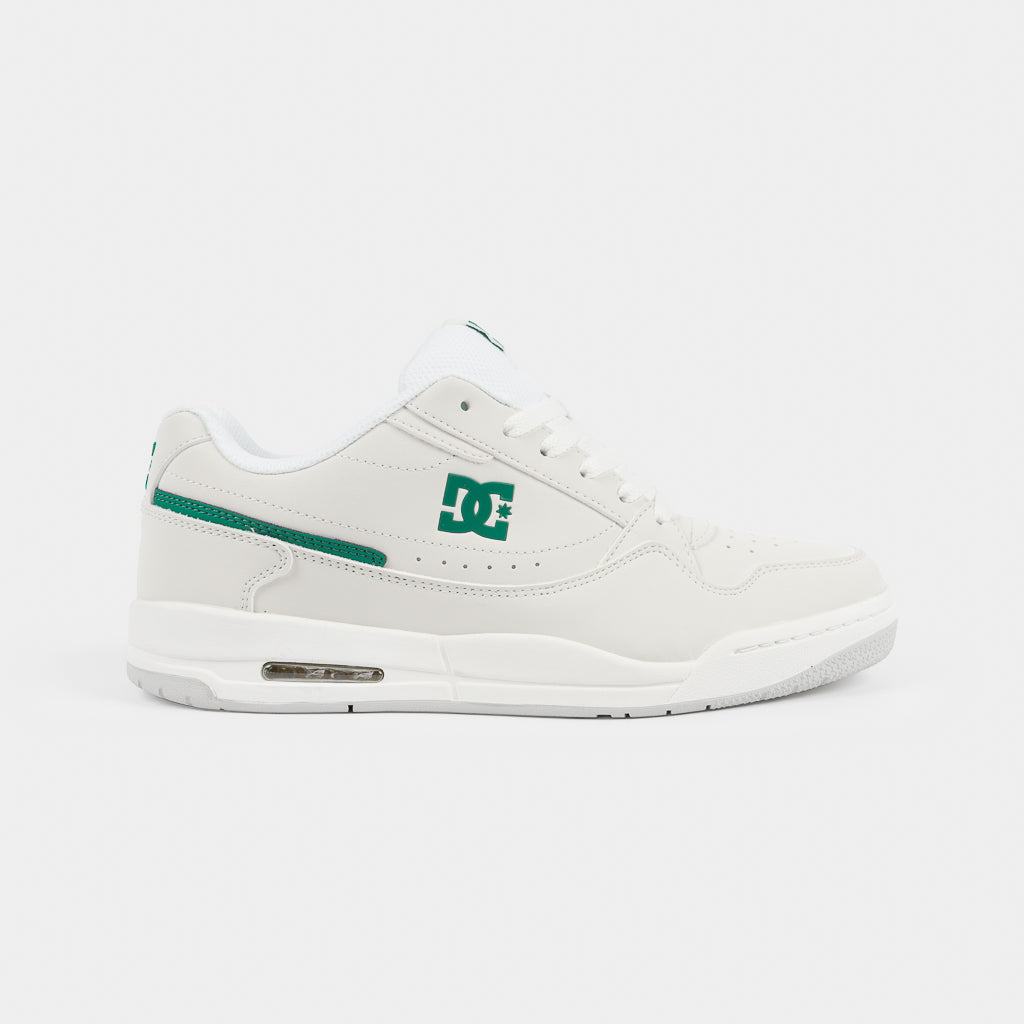 White And Green Nubuck DC Jeare Skate Shoes