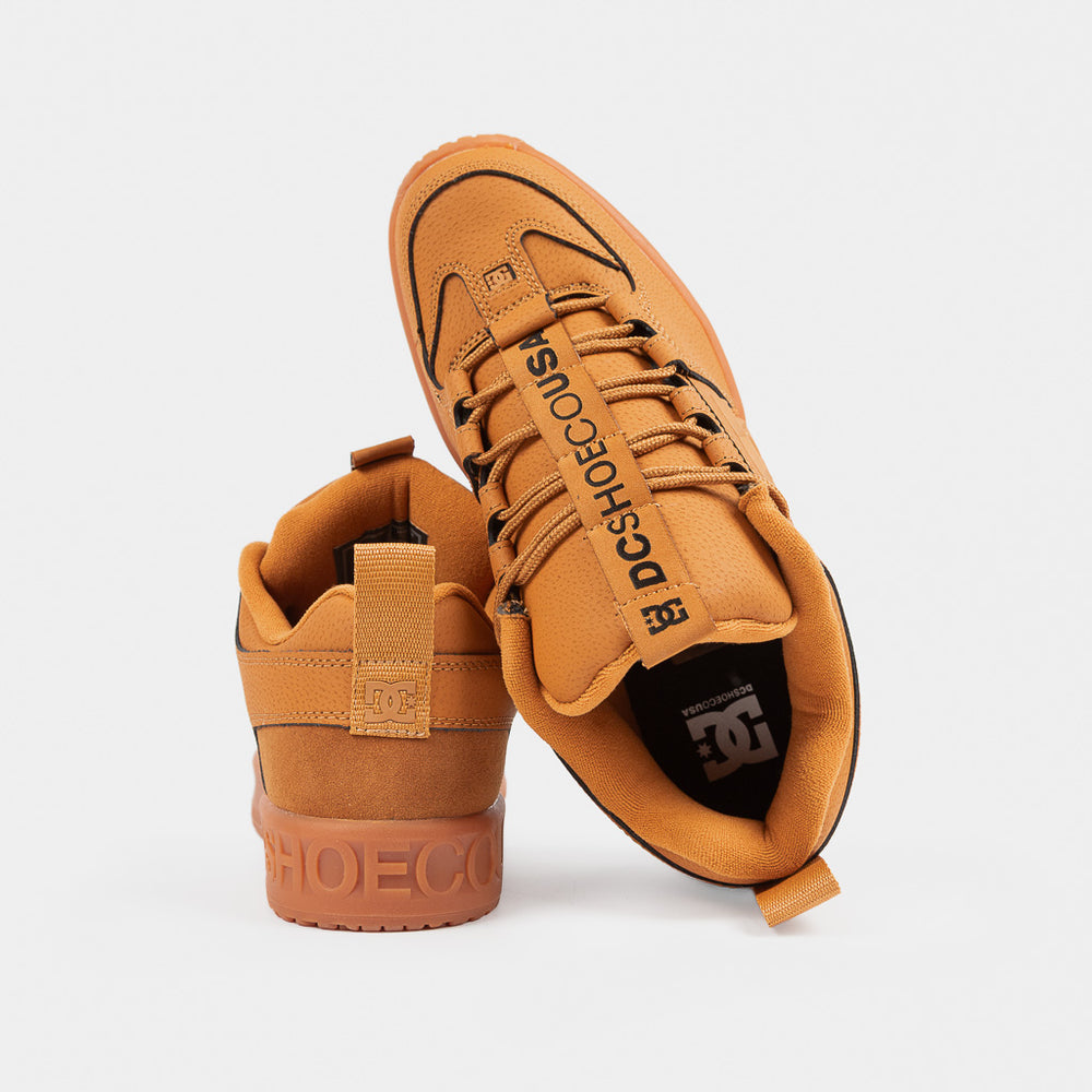 DC Shoes Wheat Leather Lynx OG Skate Shoes With A Gum Sole