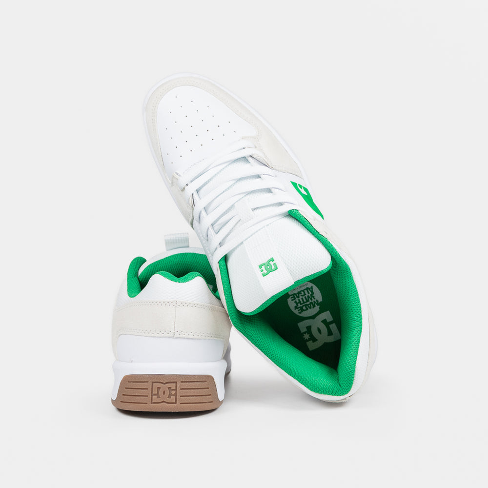 DC Shoes White And Green Lynx Zero Shoes