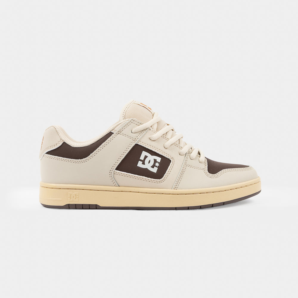 DC Shoes Oatmeal Tan And Brown Leather Manteca 4 Skate Shoes