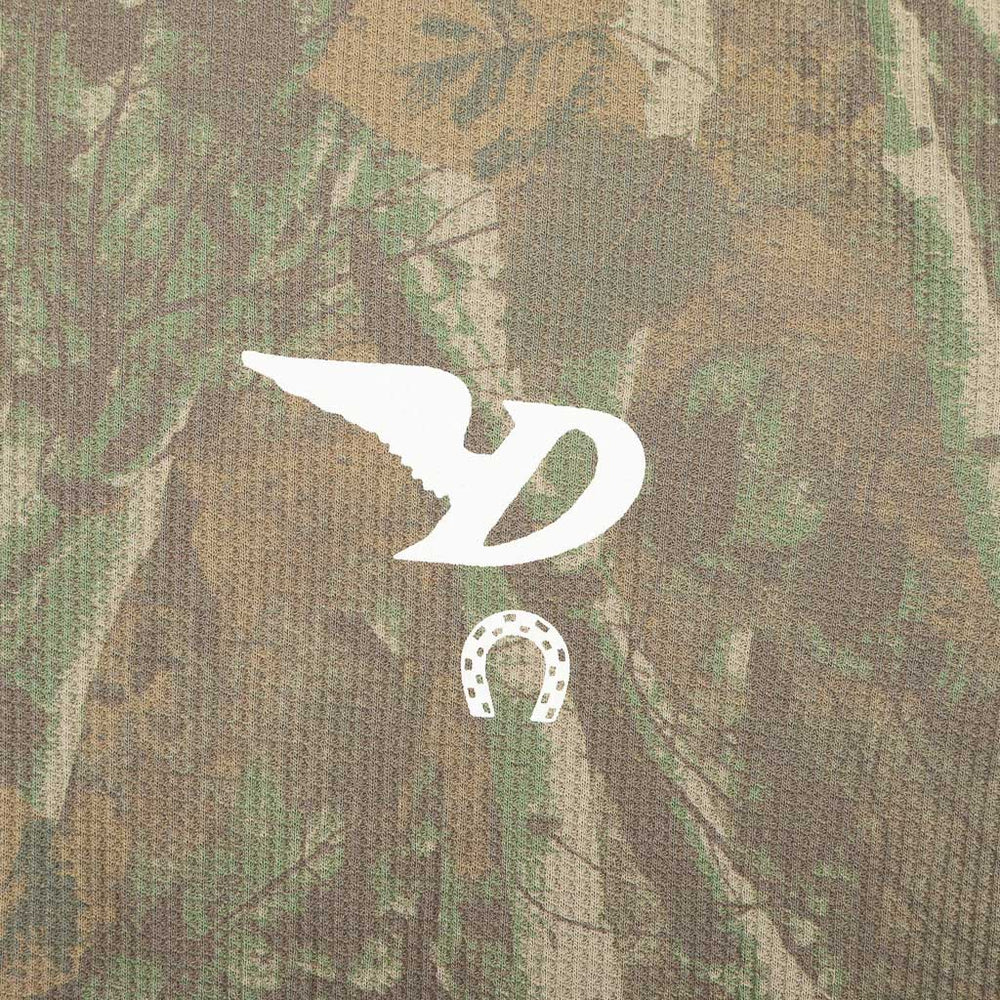 Dickies Bradenton Wood Camo Waffle Long Sleeve T-Shirt Front Print