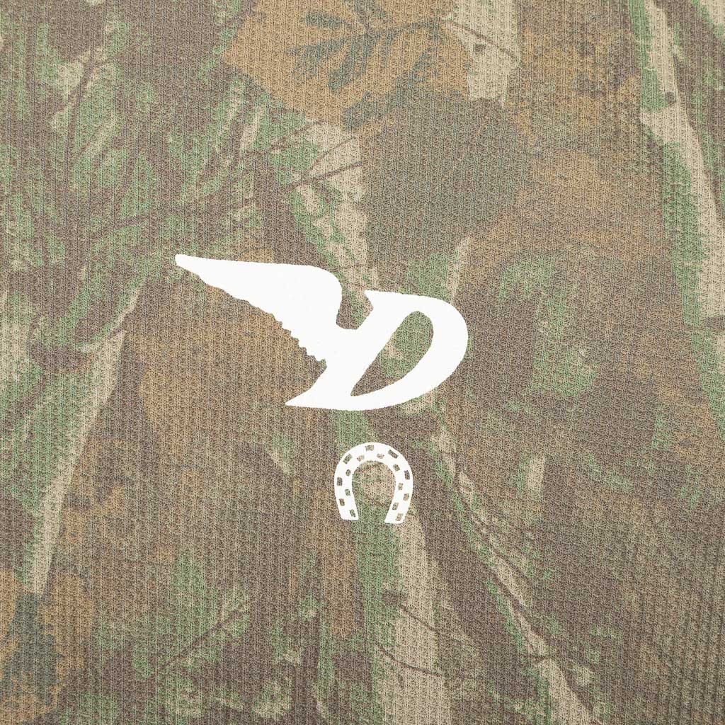 Dickies Bradenton Wood Camo Waffle Long Sleeve T-Shirt Front Print
