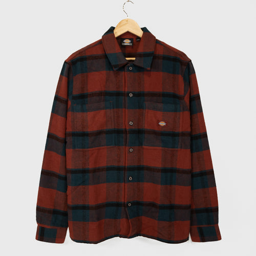 Dickies - Coaling Flannel Longsleeve Shirt - Check Dark Blue