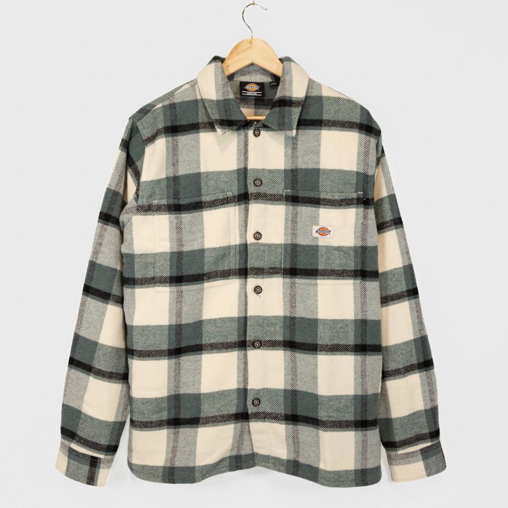 Dickies White And Blue Coaling Flannel Longsleeve Shirt