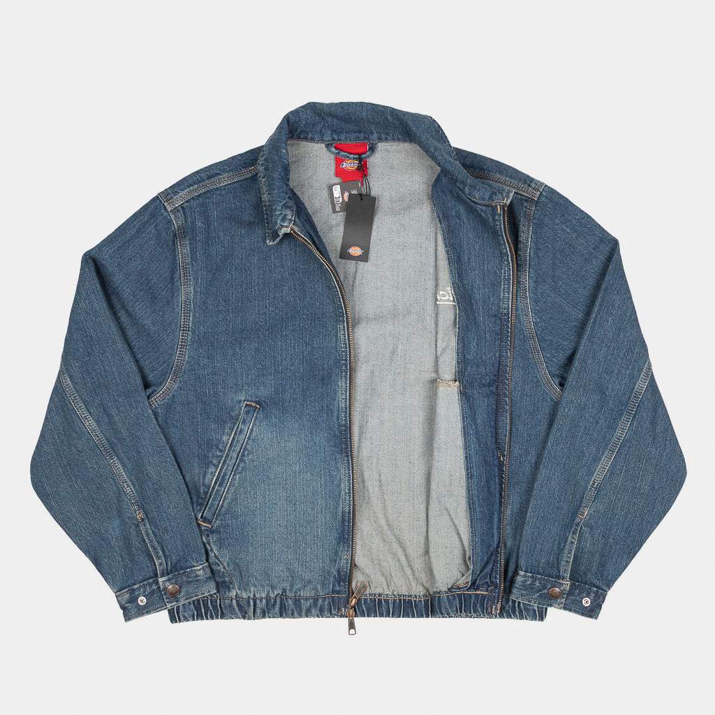 Interior Of Dickies Edgewood Unlined Mid Wash Blue Denim Jacket