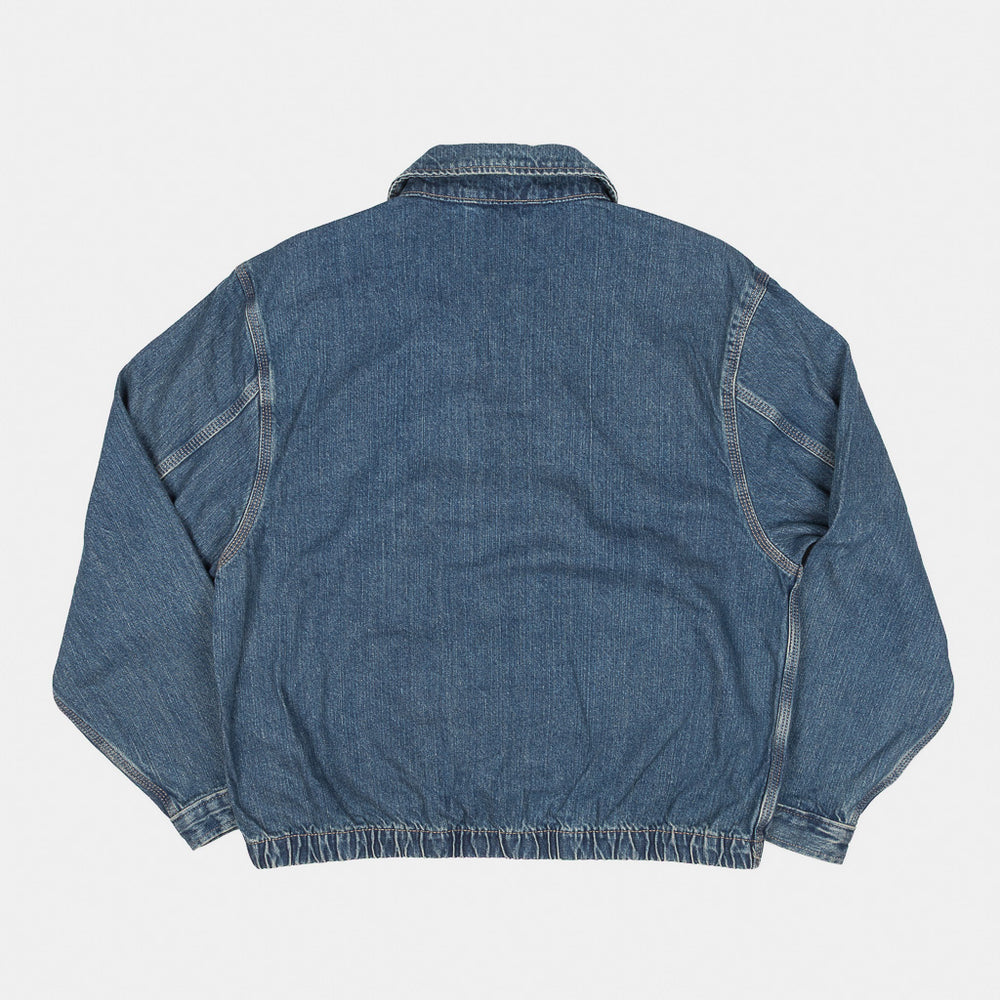 Back Of Dickies Edgewood Unlined Mid Wash Blue Denim Jacket 