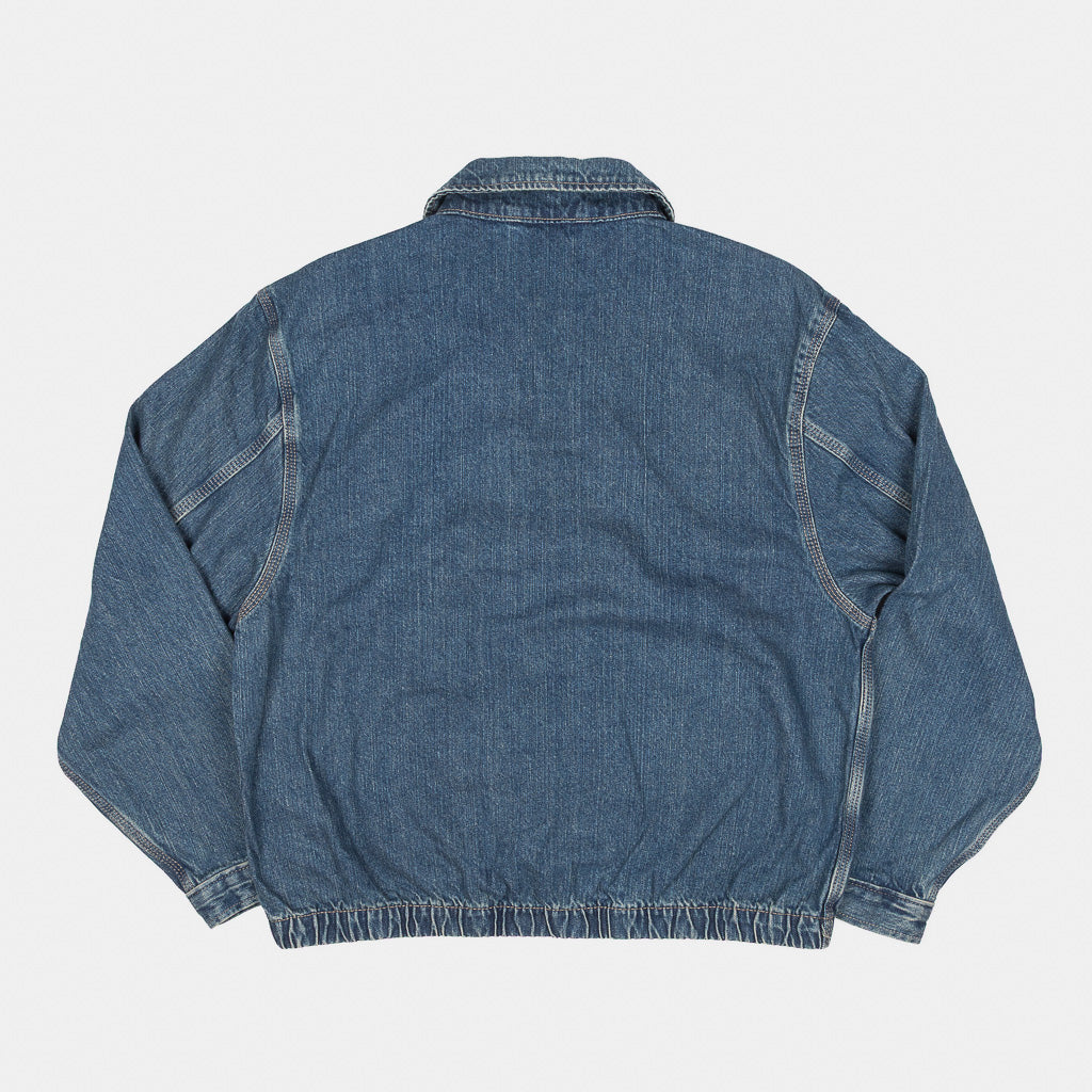 Back Of Dickies Edgewood Unlined Mid Wash Blue Denim Jacket 