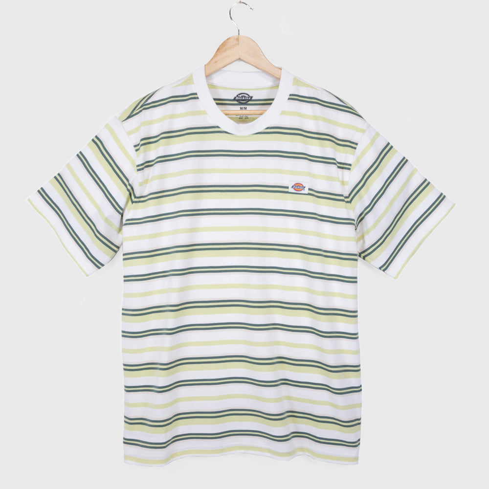 Dickies Glade Springs White And Yellow Stripe T-Shirt