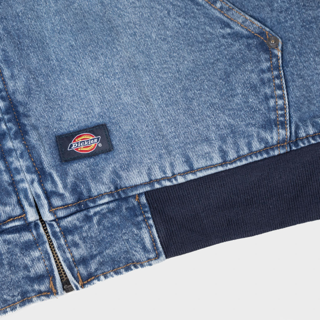 Dickies Light Blue Hooded Denim Jacket Outer Pocket