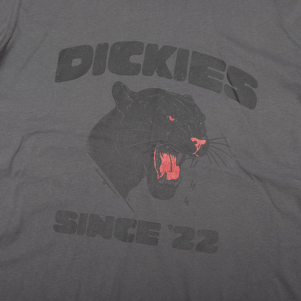 Dickies McDermitt Panther Graphic Charcoal Grey T-Shirt Front Print