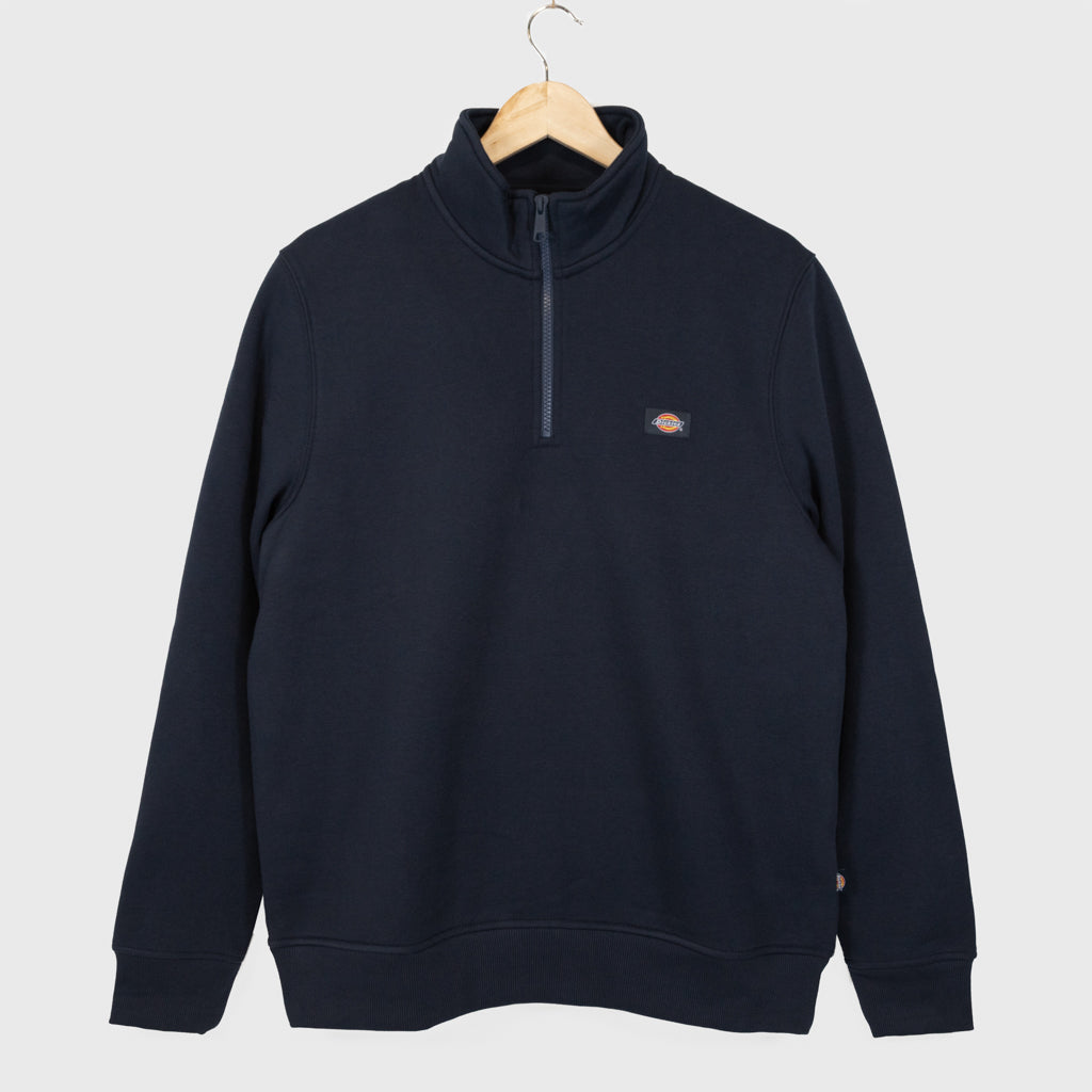 Dickies Oakport Quarterzip Sweatshirt Navy Small