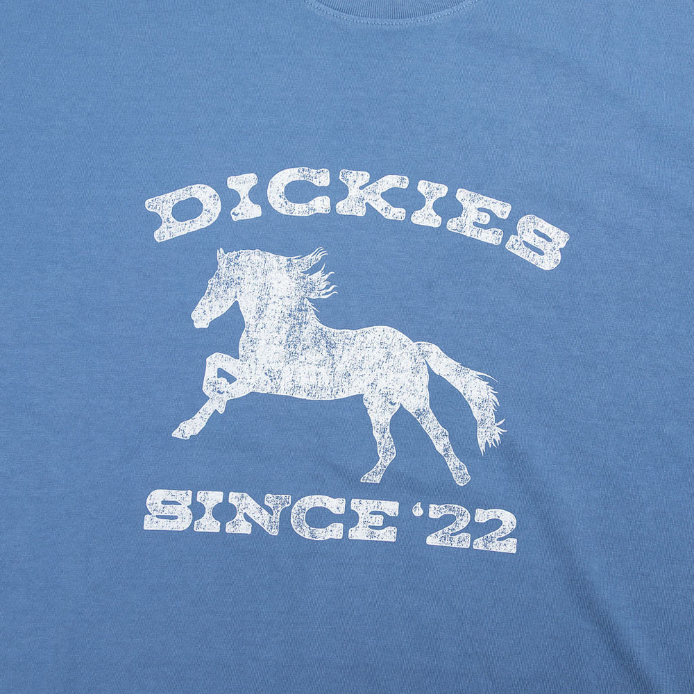 Front Print Of Dickies Owyhee Dutch Blue Boxy Fit T-Shirt