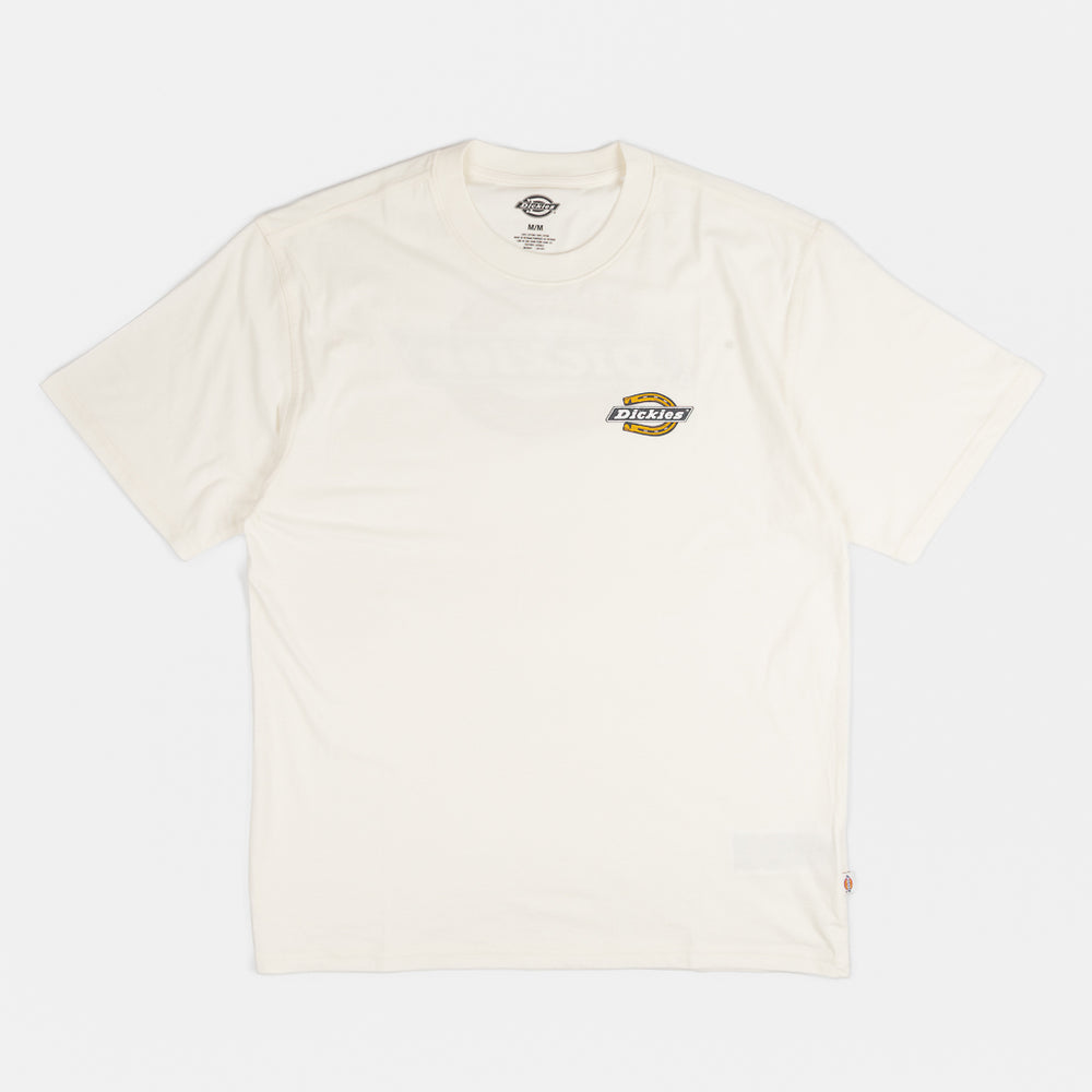 Front Of Dickies Paradise Egret White T-Shirt