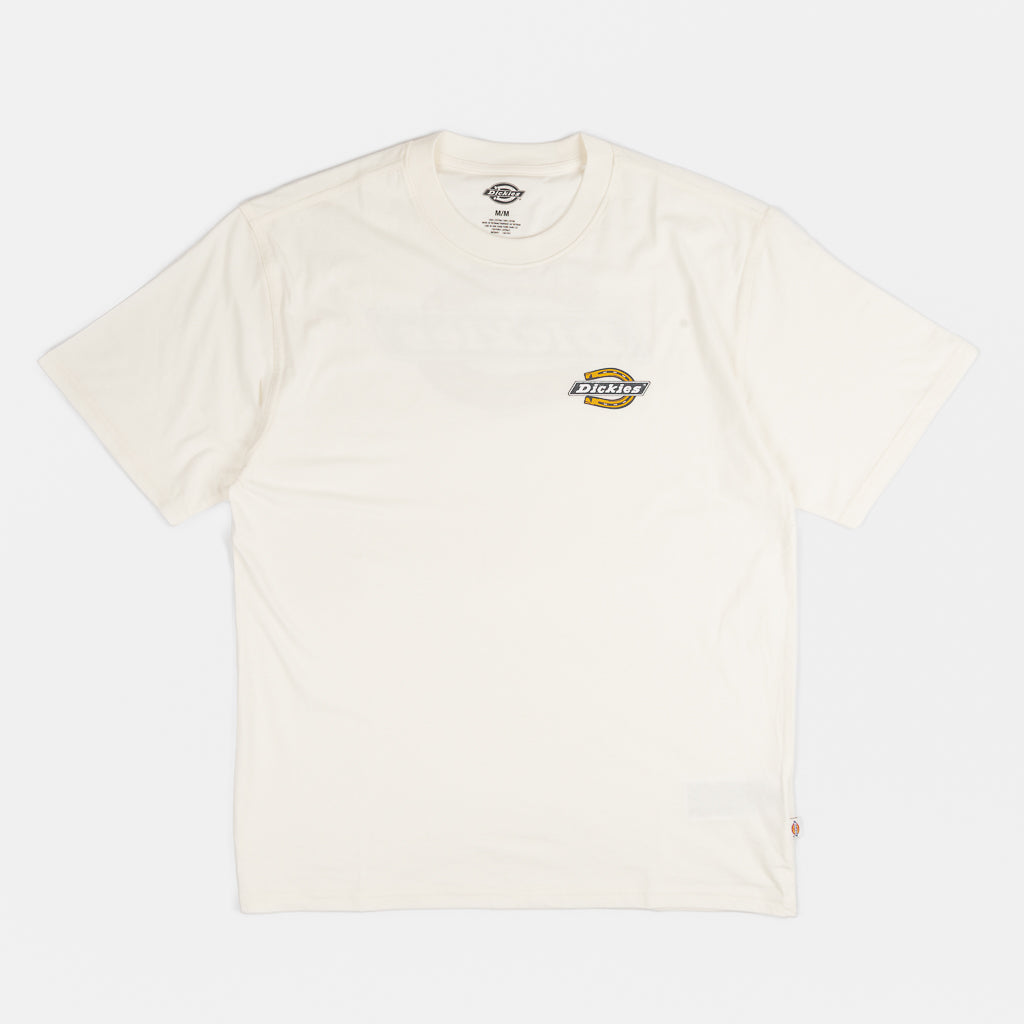 Front Of Dickies Paradise Egret White T-Shirt