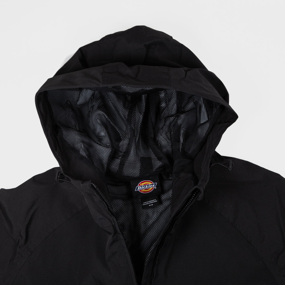 Dickies Black Ronan Shell Zip Jacket Hood