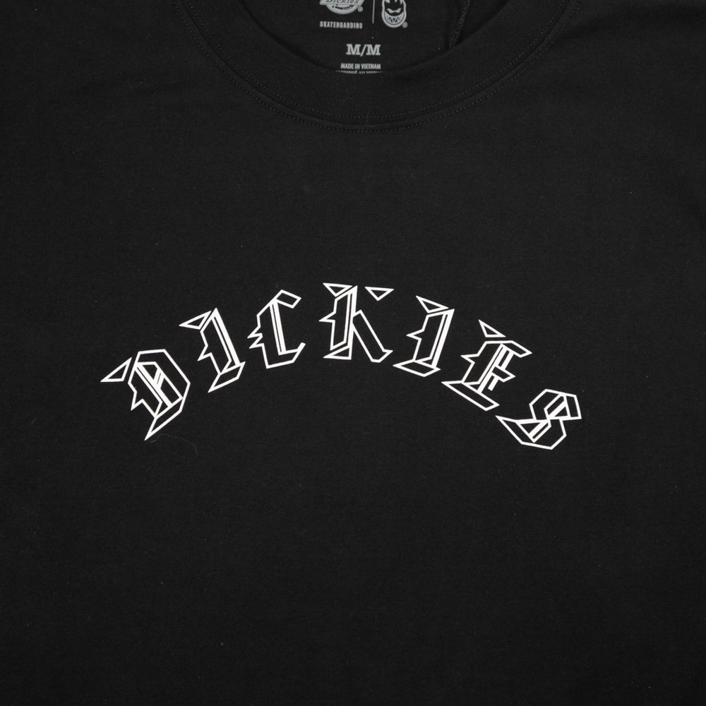 Dickies Spitfire Flame Head Black Longsleeve T-Shirt Text Print