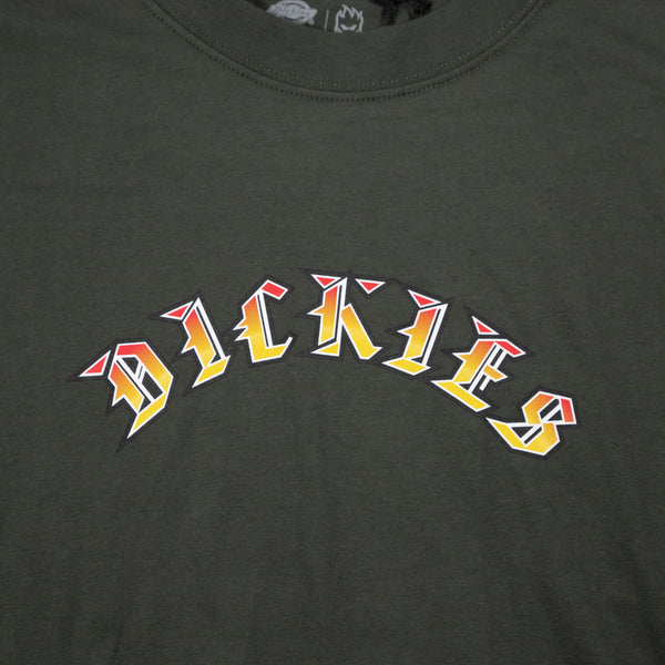 Dickies - Spitfire Flame Head Longsleeve T-Shirt - Olive Green