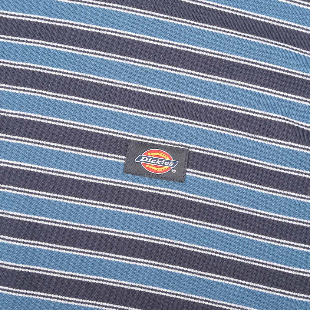 Detail of Dickies Navy Blue Stripe T-Shirt 